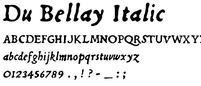 Du Bellay Italic font